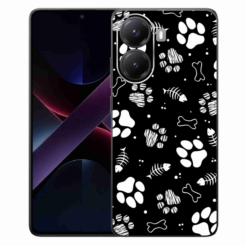 Gélový kryt mmCase na Xiaomi Poco X7 Pro 5G - psie labky