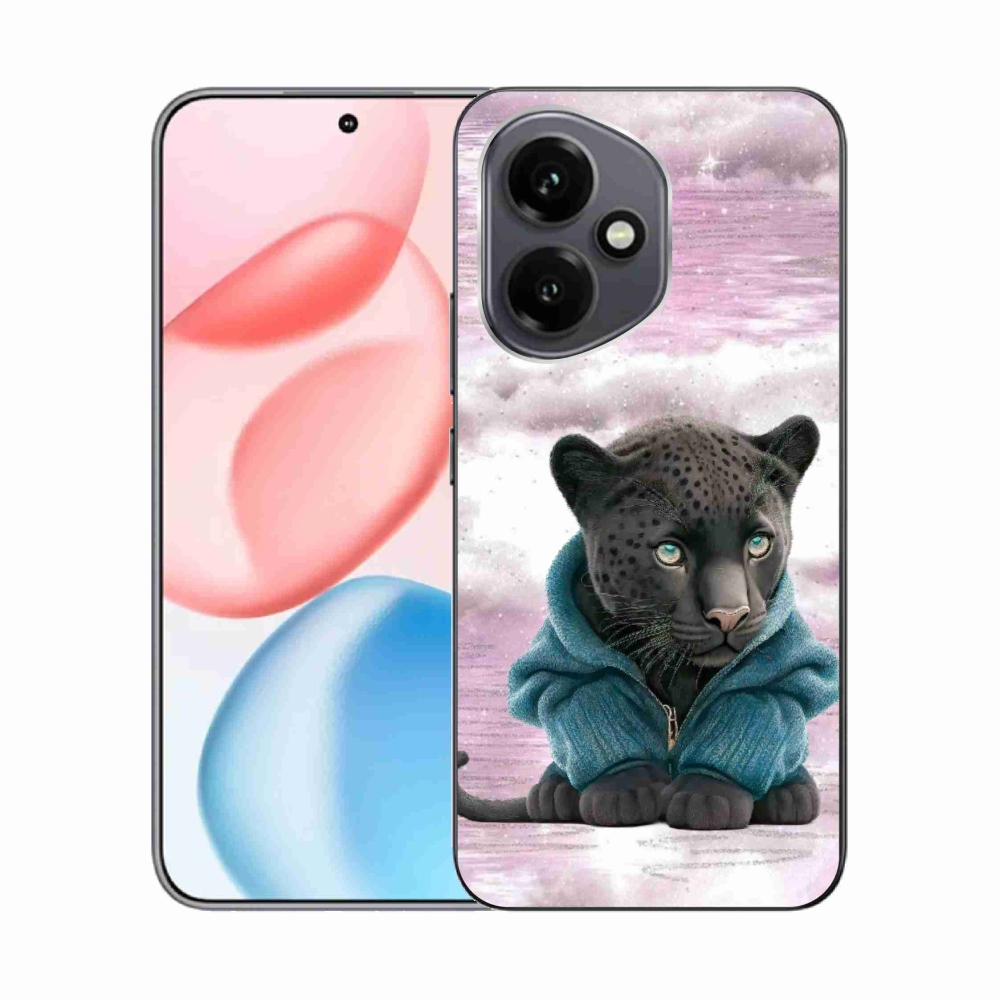 Gélový kryt mmCase na Honor 400 - čierny panter vo svetri