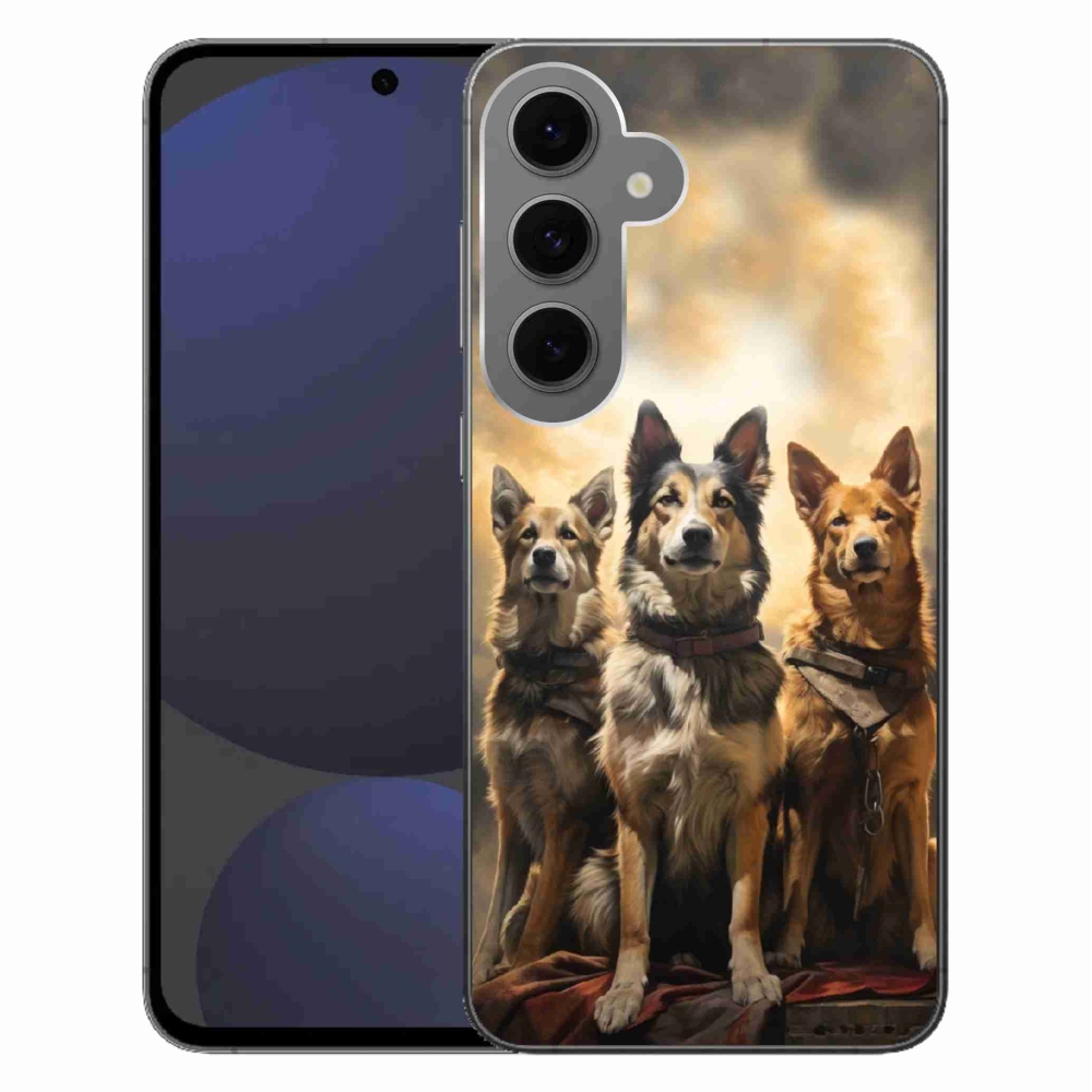 Gélový kryt mmCase na Samsung Galaxy S24 FE - tri psy