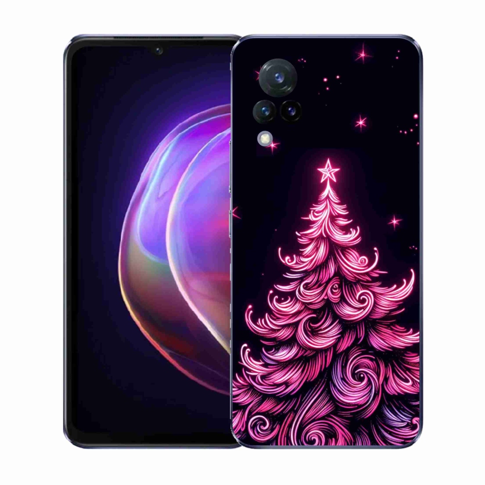 Gélový kryt mmCase na Vivo V21 4G/5G - neónový vianočný stromček 2