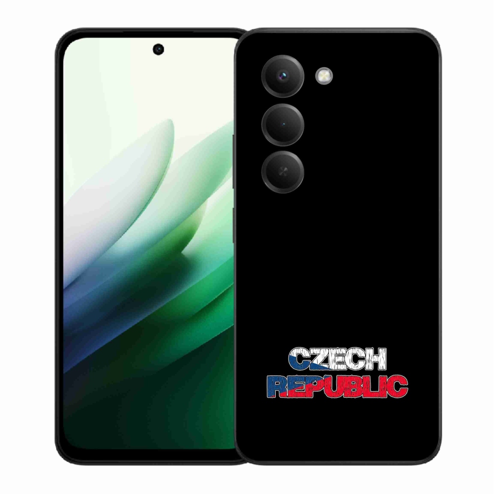 Gélový kryt mmCase na Xiaomi Redmi 15 5G (169mm) - Czech Republic čierne pozadie