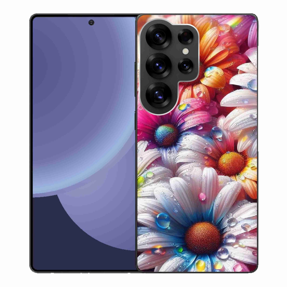 Gélový kryt mmCase na Samsung Galaxy S25 Ultra - farebné margaréty