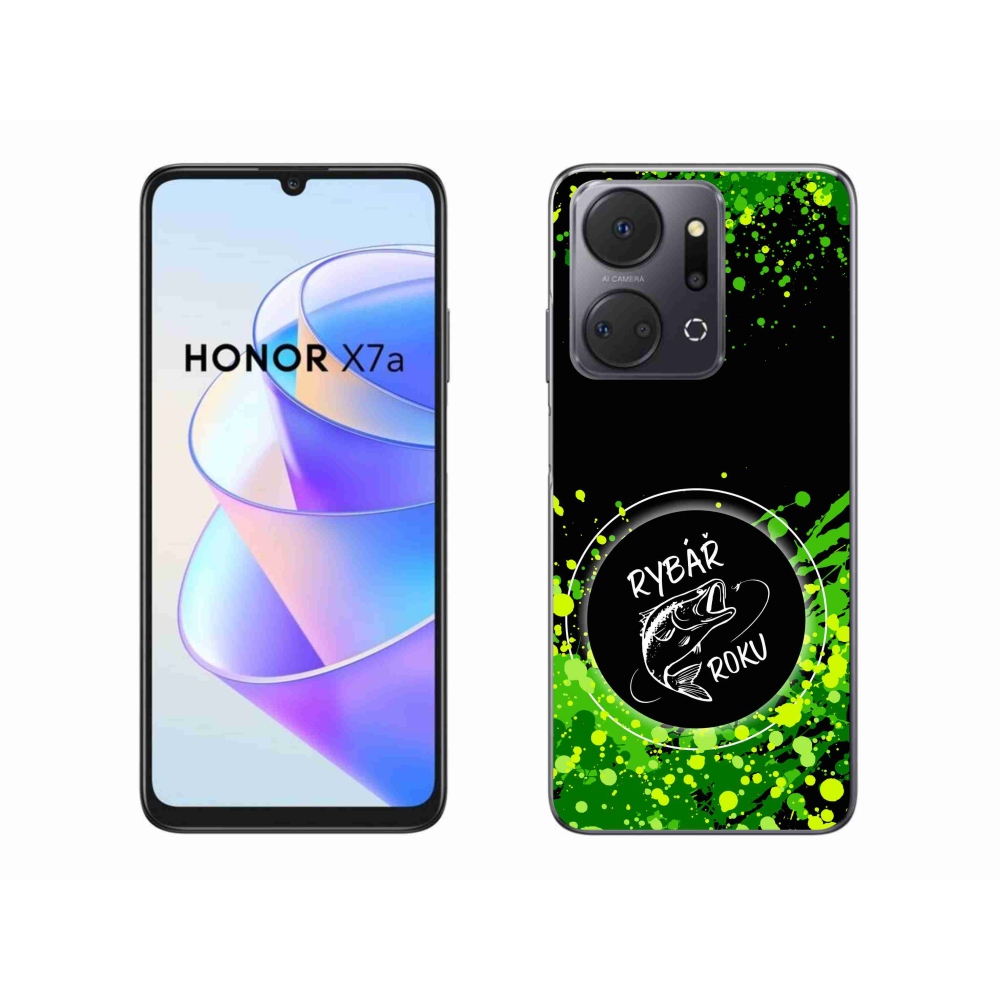 Gélový kryt mmCase na Honor X7a - rybár roku čierne pozadie