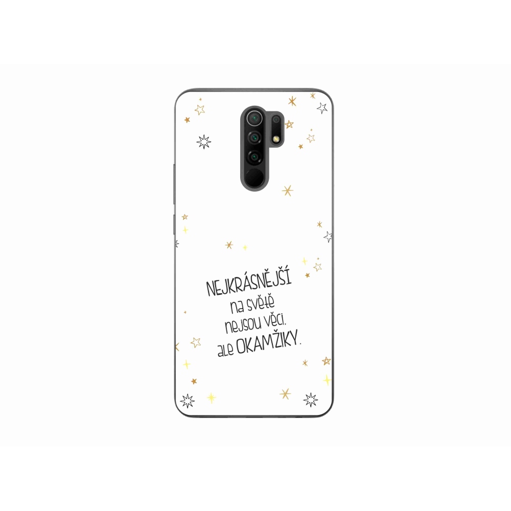 Gélový kryt mmCase na Xiaomi Redmi 9 - citát 4 biele pozadie