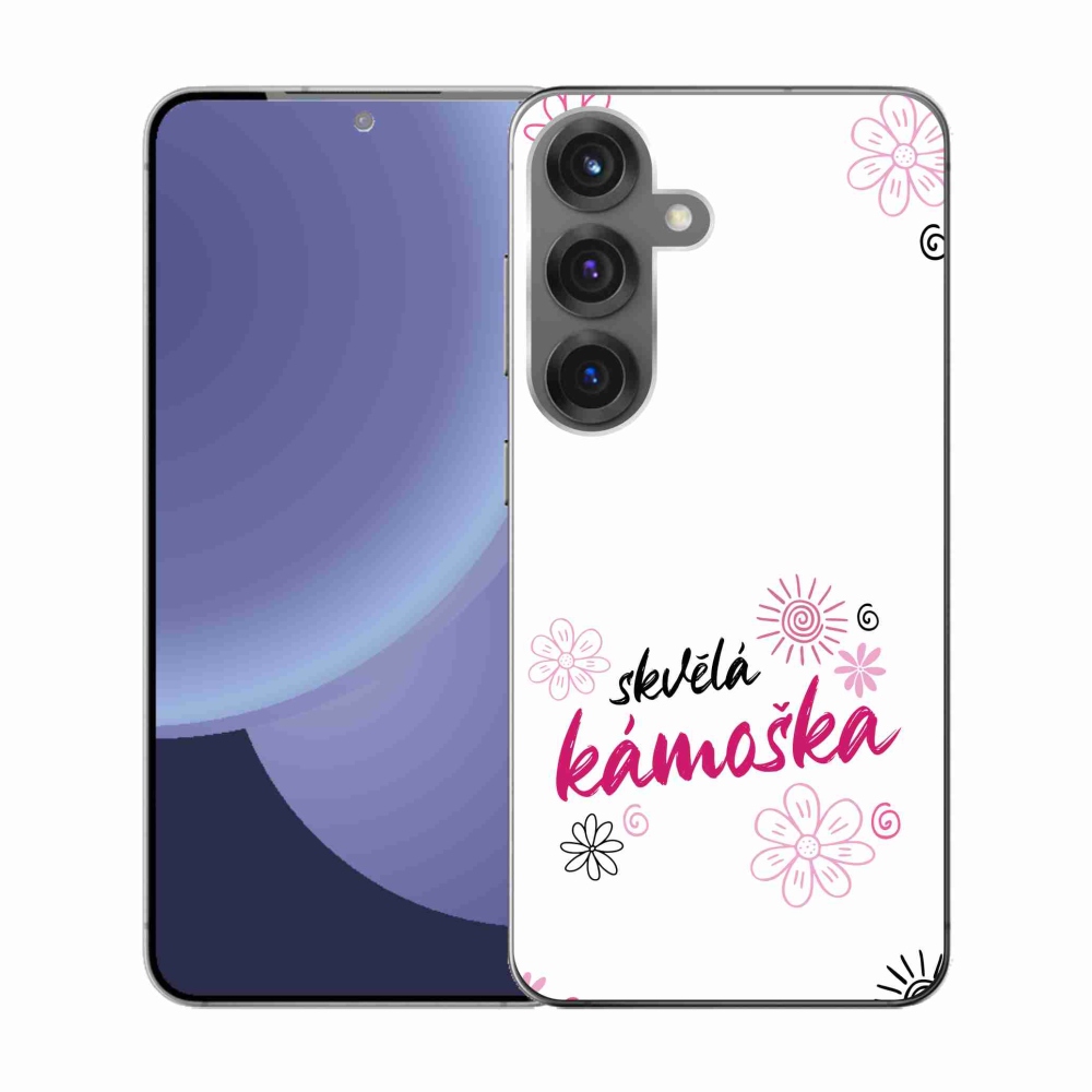 Gélový kryt mmCase na Samsung Galaxy S25 - skvelá kamoška biele pozadie