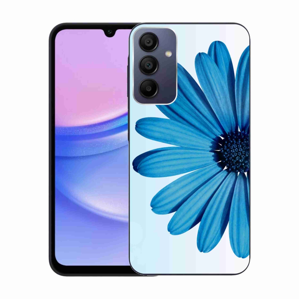 Gélový obal mmCase na Samsung Galaxy A15 4G/5G - modrá margaréta