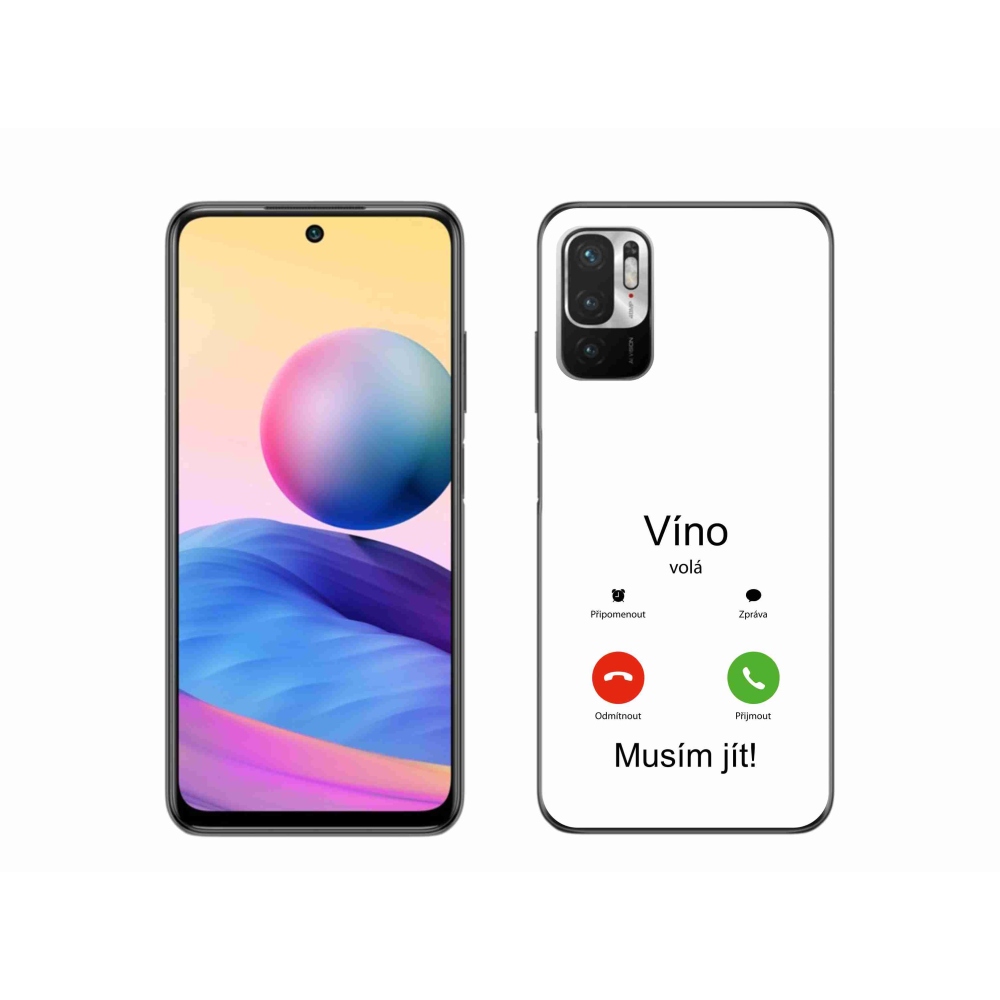 Gélový kryt mmCase na Xiaomi Poco M3 Pro/5G - víno volá biele pozadie