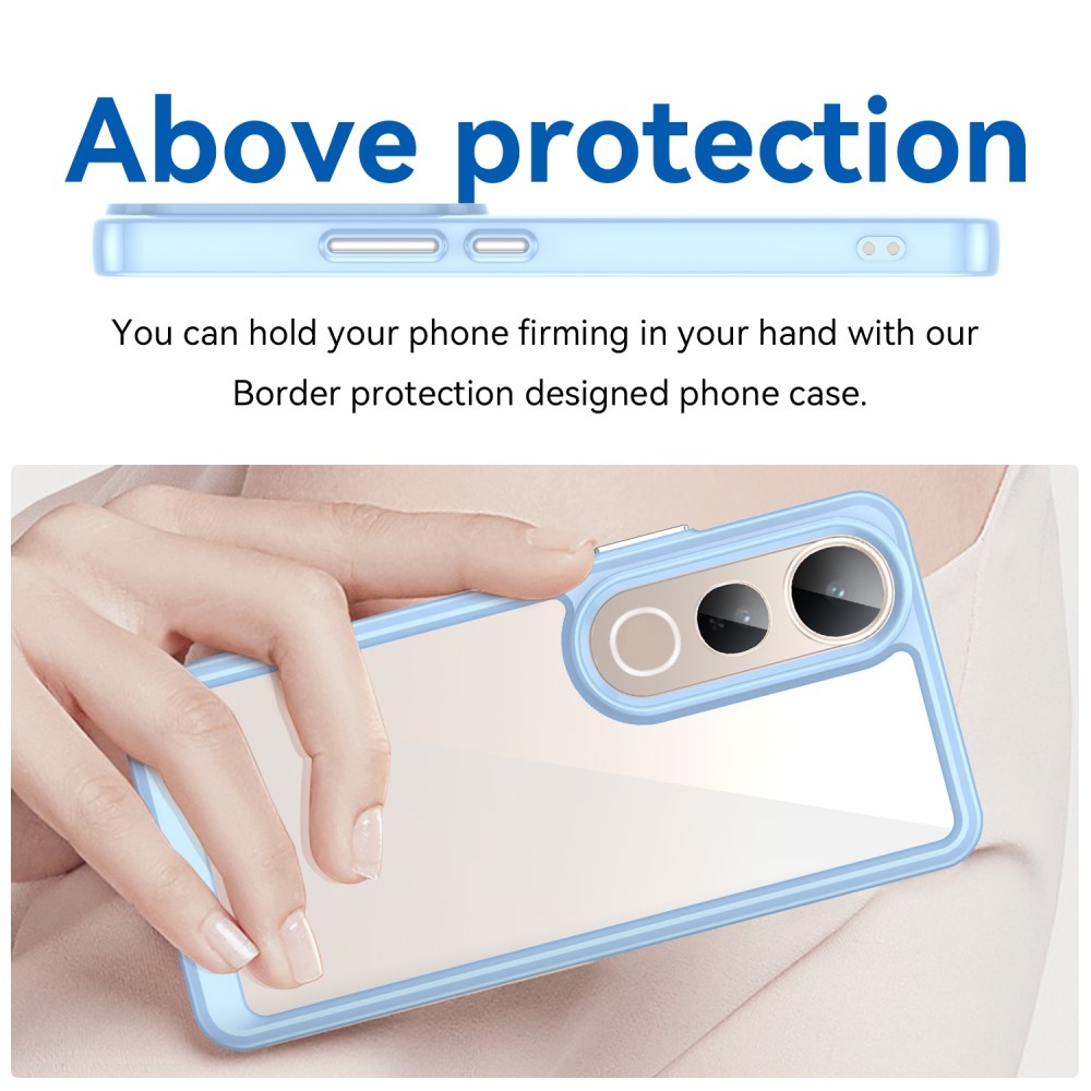 Gélový obal s pevným chrbtom na Vivo V50 Lite 4G/5G - modrý