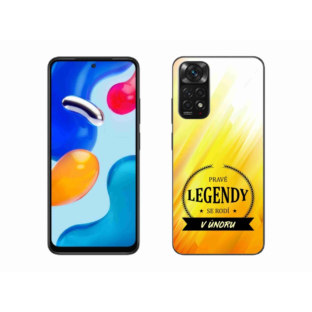 Gélový kryt mmCase na Xiaomi Redmi Note 11S 4G - legendy vo februári žlté pozadie