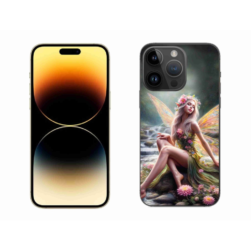 Gélový kryt mmCase na iPhone 14 Pro Max - motýlia žena 1