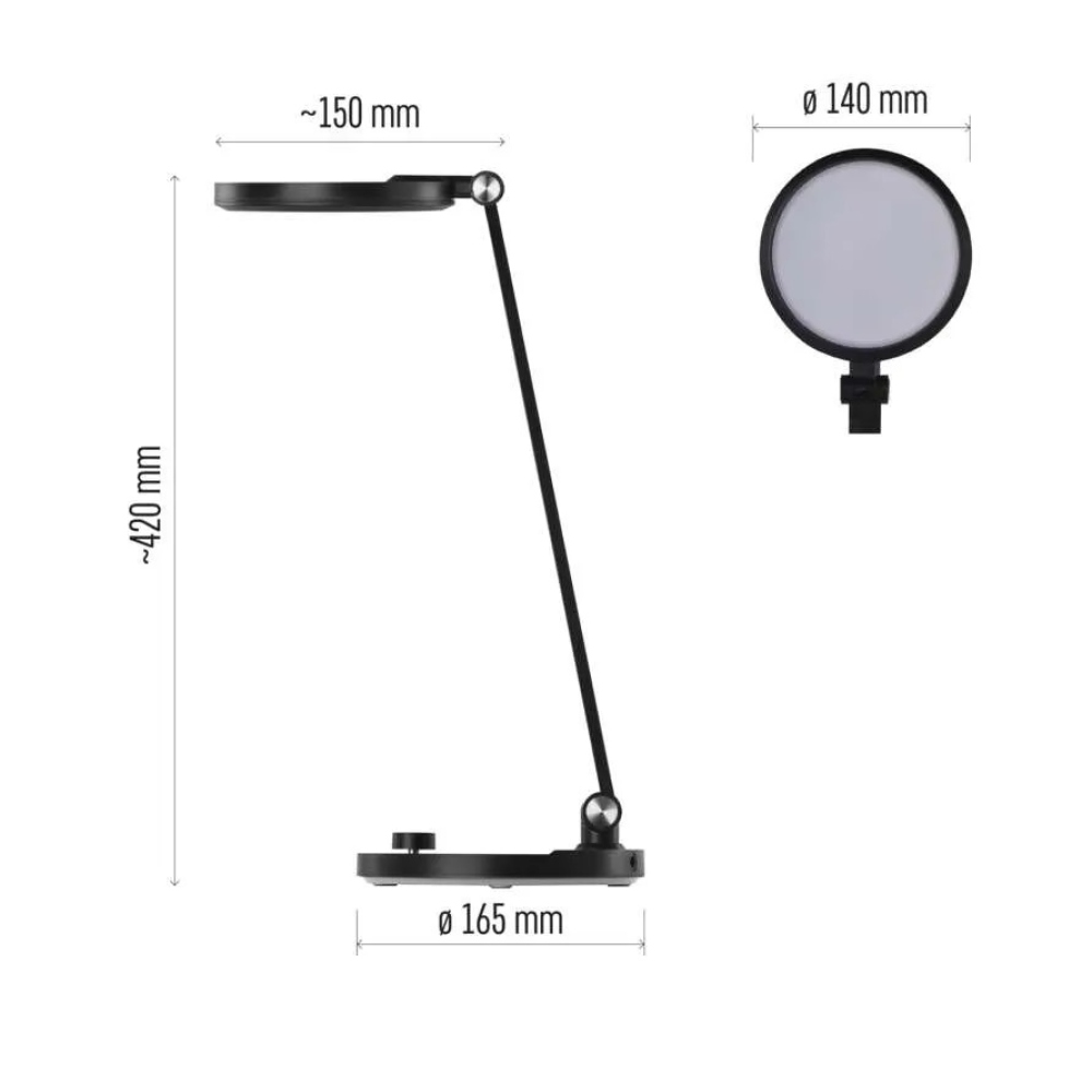 LED stolná lampa CHARLES - čierna