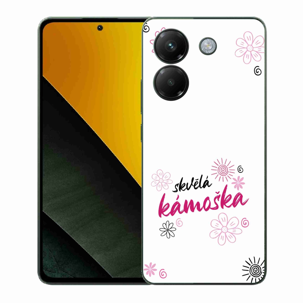 Gélový kryt mmCase na Xiaomi Poco M7 Pro 5G - skvelá kamoška biele pozadie