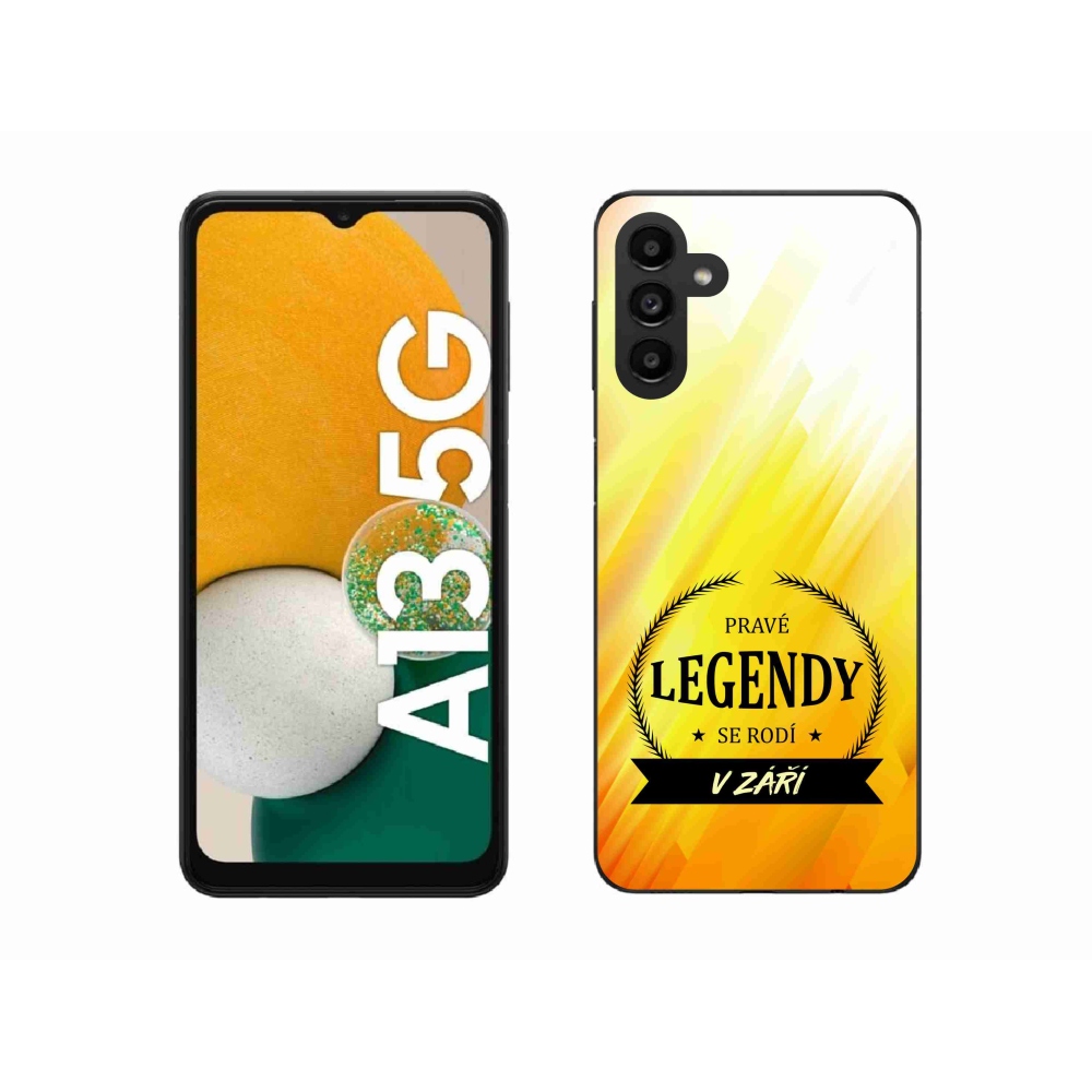 Gélový kryt mmCase na Samsung Galaxy A13 5G - legendy v septembri žlté pozadie