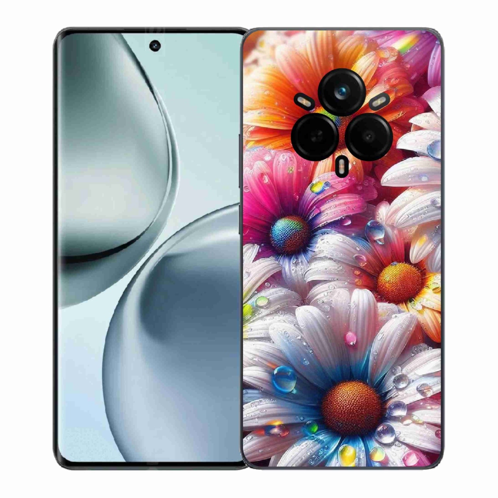 Gélový kryt mmCase na Realme 14 Pro+ 5G - farebné margaréty