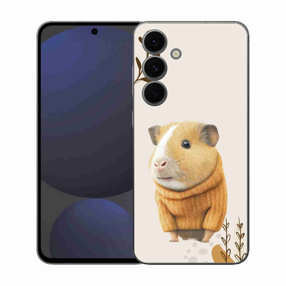 Gélový kryt mmCase na Samsung Galaxy S25 FE - morča vo svetri