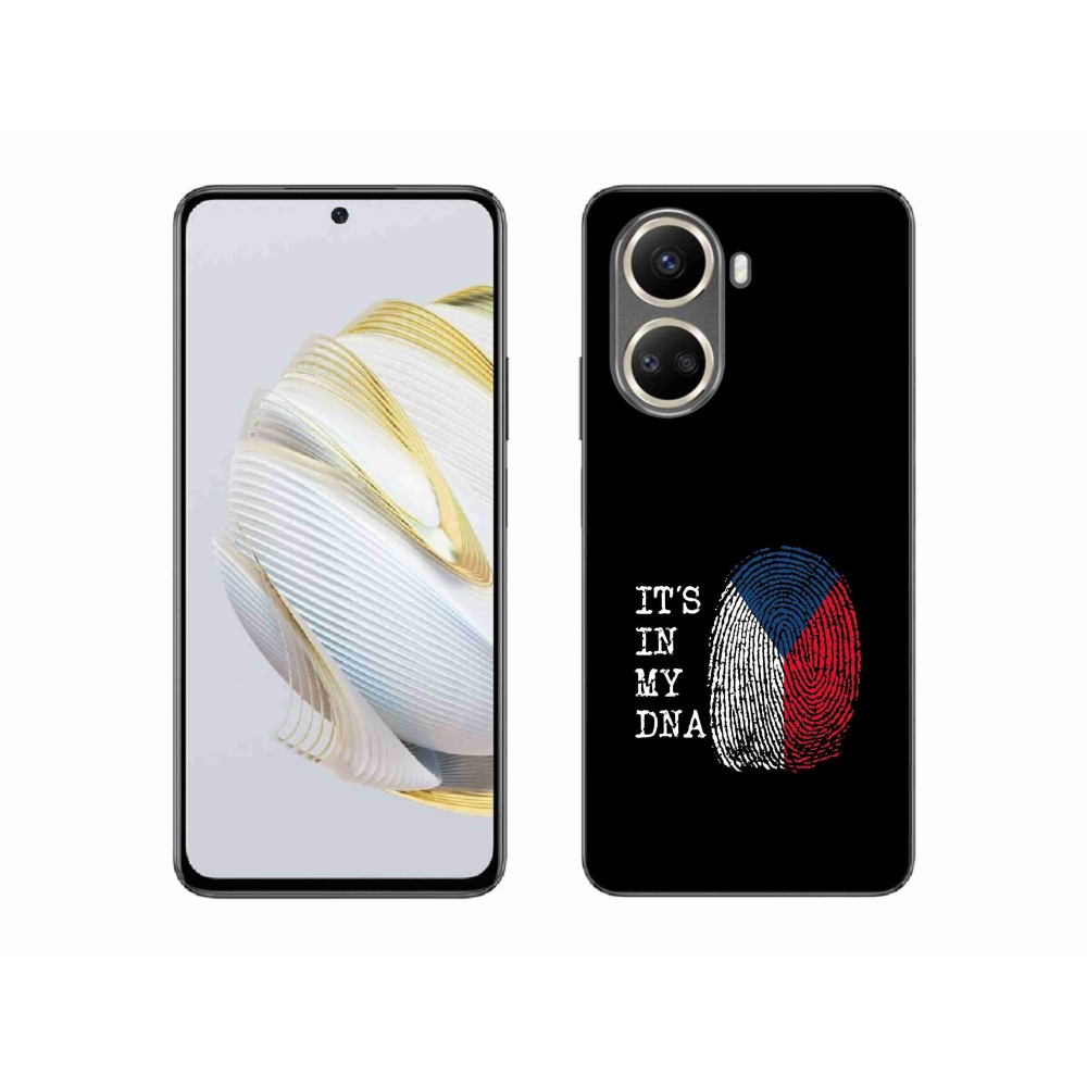 Gélový kryt mmCase na Huawei Nova 10 SE - vlajka odtlačok prsta čierne pozadie