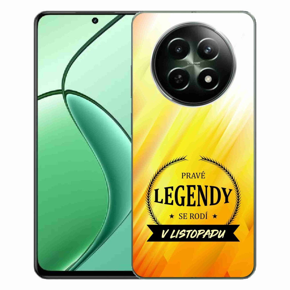 Gélový kryt mmCase na Realme 12 5G/12x 5G - legendy v novembri žlté pozadie