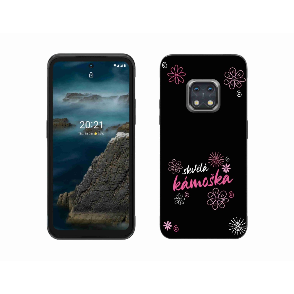 Gélový kryt mmCase na Nokia XR20 - skvelá kamoška čierne pozadie