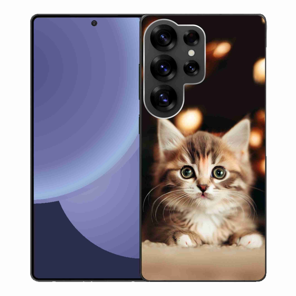 Gélový kryt mmCase na Samsung Galaxy S25 Ultra - roztomilé mačiatko 2