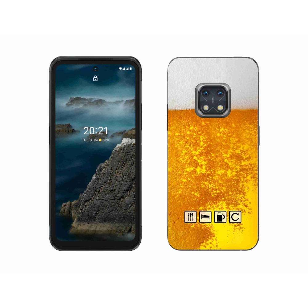 Gélový kryt mmCase na Nokia XR20 - pivný motív 3