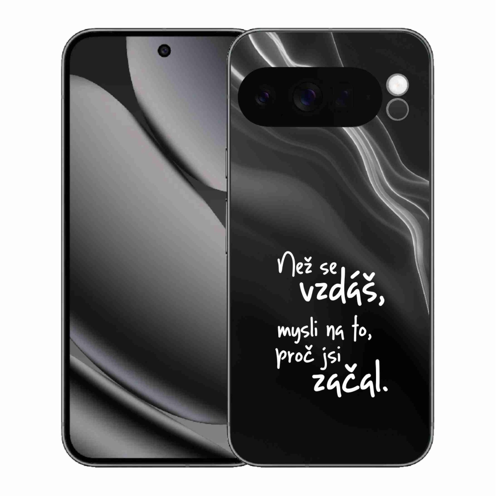 Gélový kryt mmCase na Google Pixel 10 Pro XL - citát 2 čierne pozadie