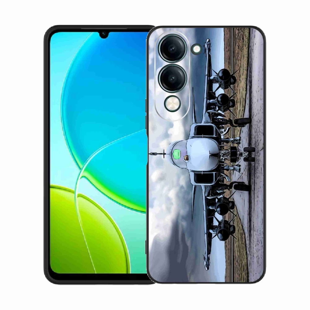 Gélový kryt mmCase na Vivo Y29s 5G - vojenské lietadlo