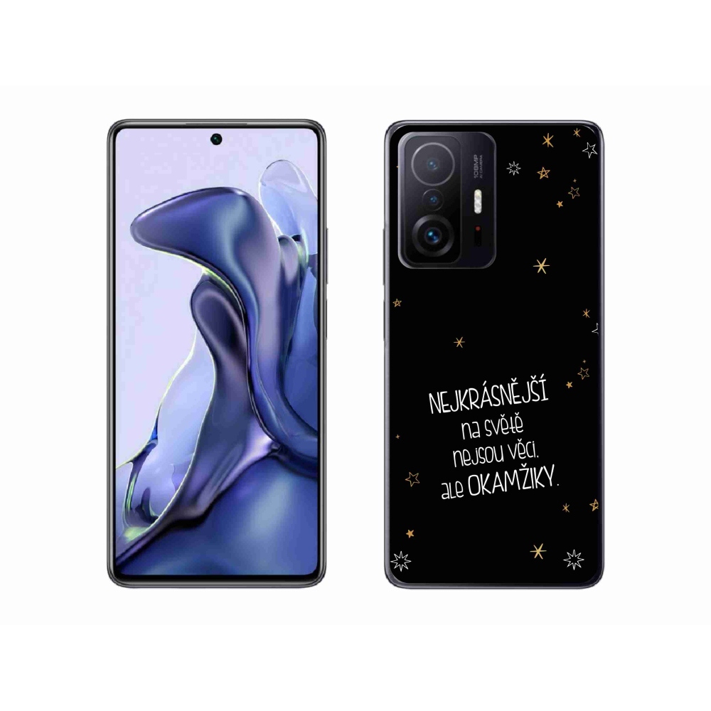 Gélový kryt mmCase na Xiaomi 11T Pro - citát 4 čierne pozadie