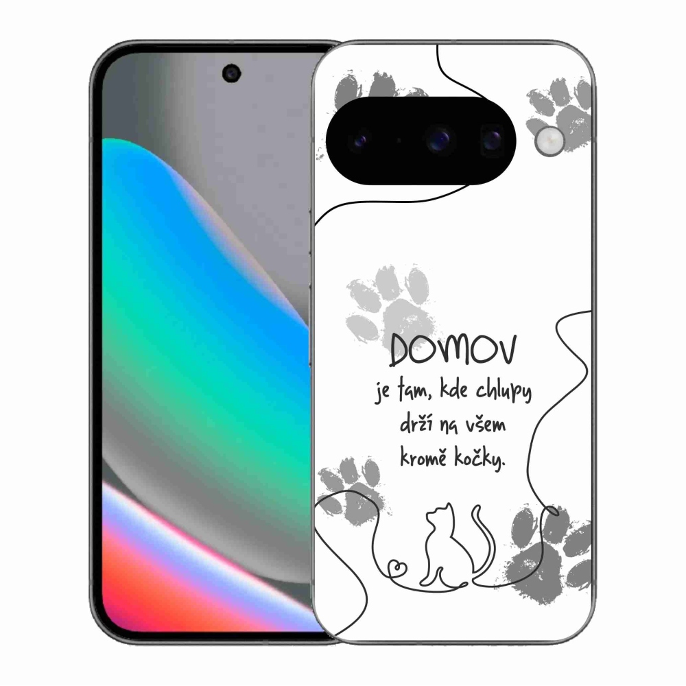Gélový kryt mmCase na Google Pixel 10 - mačacie motív biele pozadie