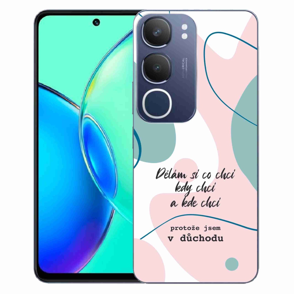 Gélový kryt mmCase na Vivo Y19s - vtipný text 10 biele pozadie