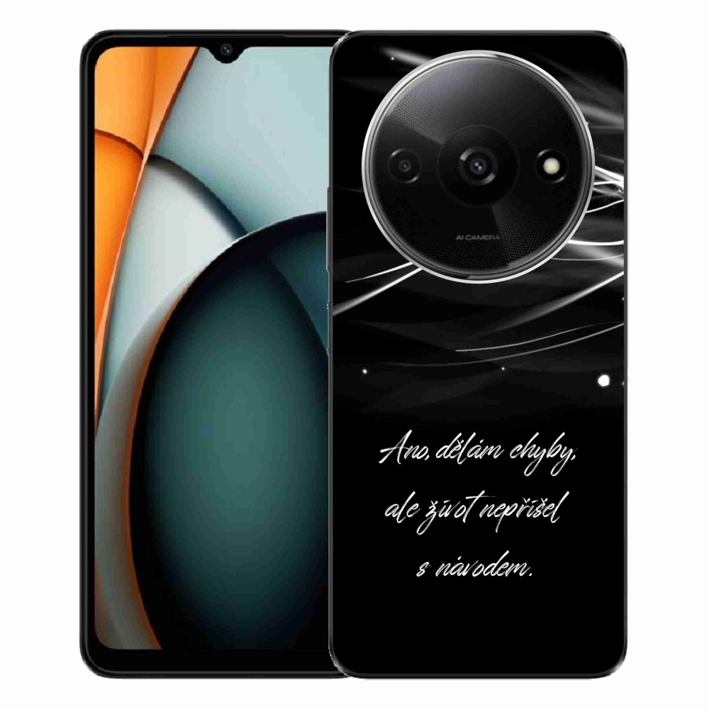 Gélový kryt mmCase na Xiaomi Redmi A3 - citát čierne pozadie