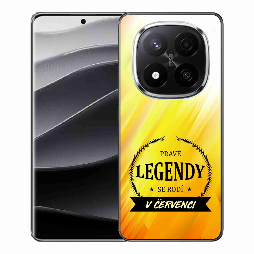 Gélový kryt mmCase na Xiaomi Redmi Note 14 Pro+ 5G - legendy v júli žlté pozadie