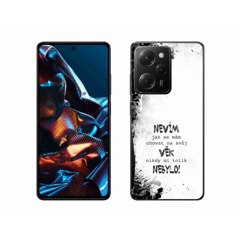 Gélový kryt mmCase na Xiaomi Poco X5 Pro 5G - vtipný text 14 biele pozadie