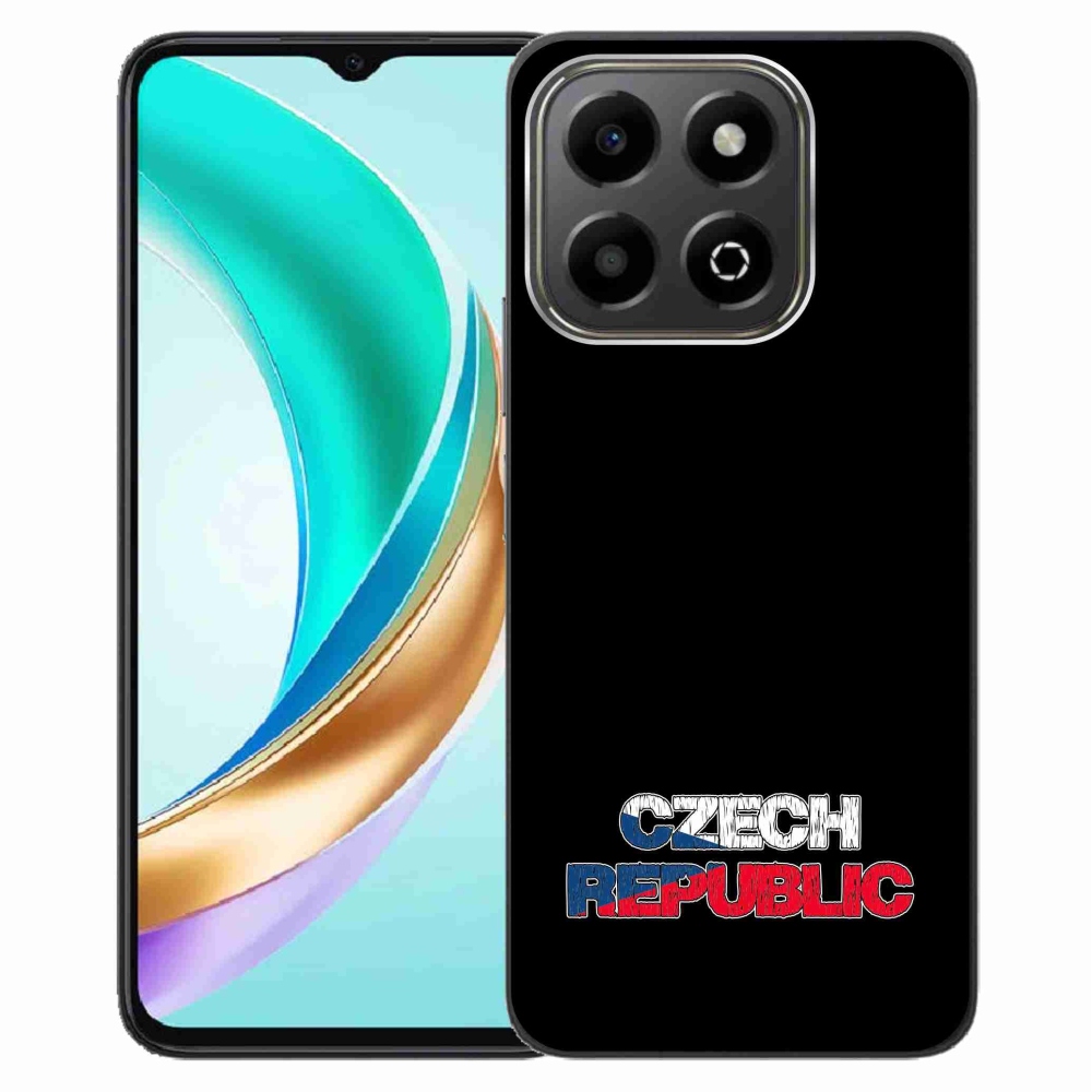 Gélový kryt mmCase na Honor X6b - Czech Republic čierne pozadie