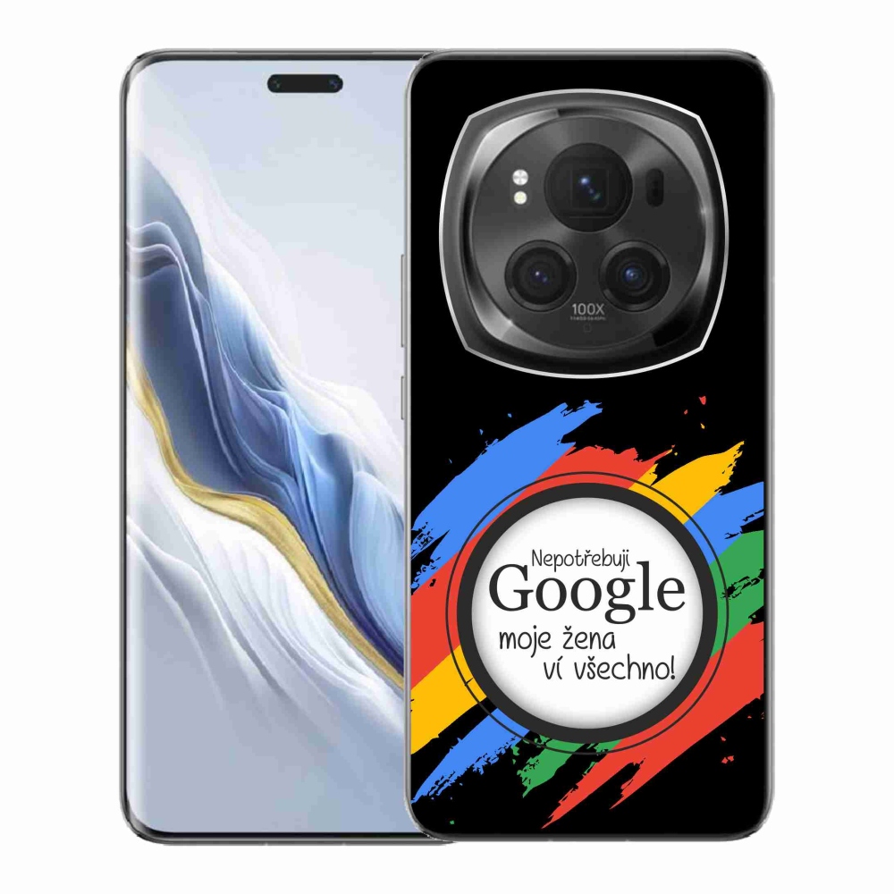 Gélový kryt mmCase na Honor Magic 6 Pro 5G - žena vie všetko čierne pozadie
