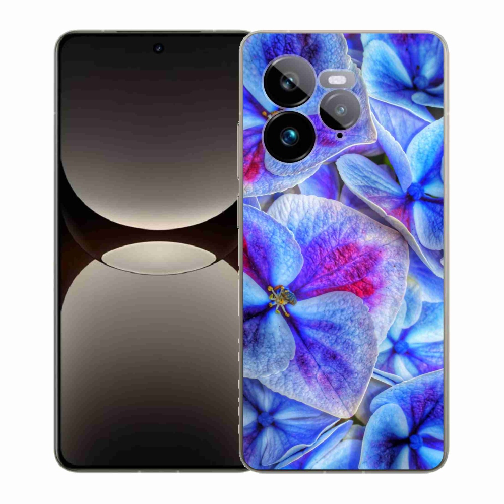 Gélový kryt mmCase na Realme GT 7 Pro 5G - modré kvety 1