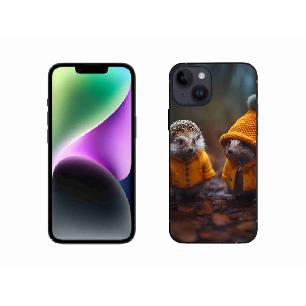 Gélový kryt mmCase na iPhone 14 - ježkovia