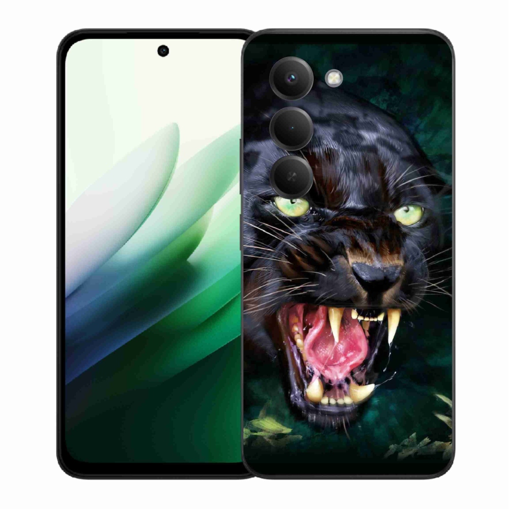 Gélový kryt mmCase na Xiaomi Redmi 15 5G (169mm) - rozzúrený čierny panter