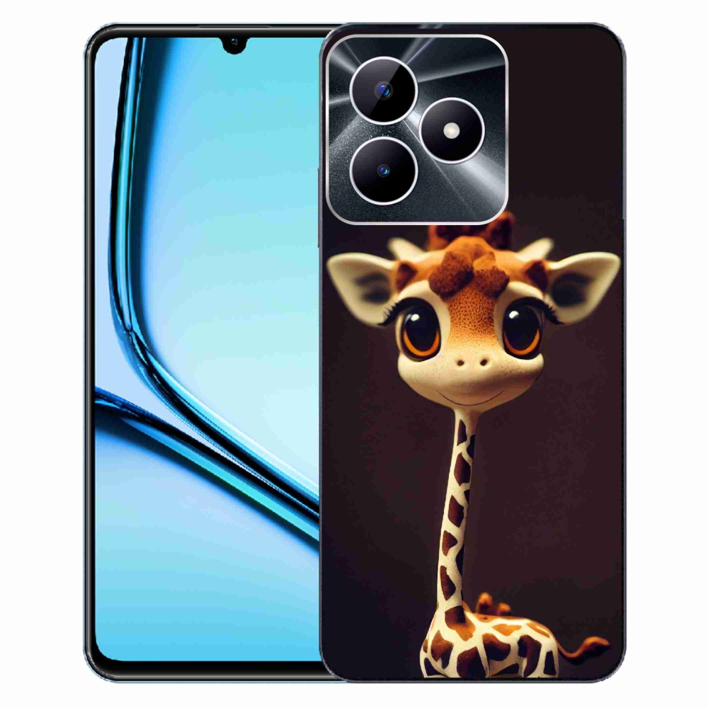 Gélový kryt mmCase na Realme Note 50 - malá žirafa