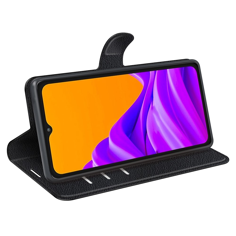 Litchi knižkové púzdro na Samsung Galaxy Xcover 7 Pro - čierne