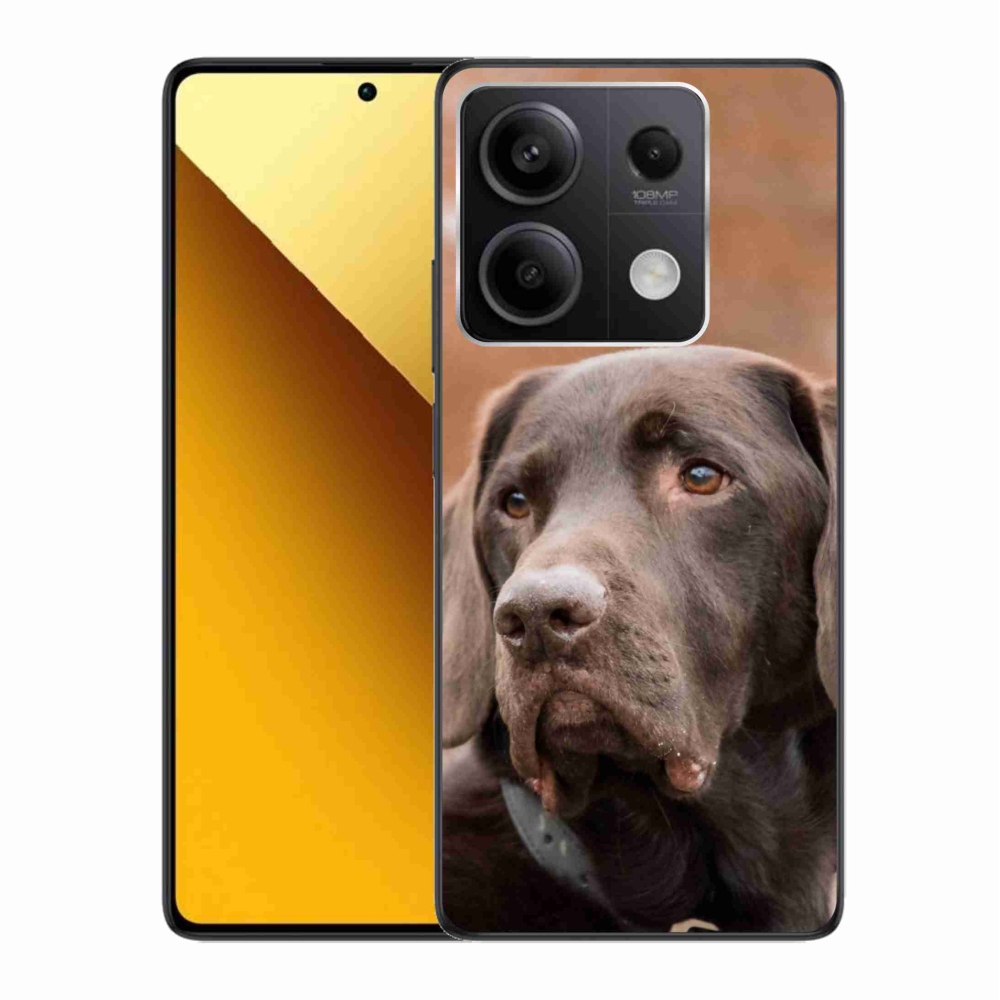 Gélový obal mmCase na Xiaomi Redmi Note 13 5G - hnedý labrador