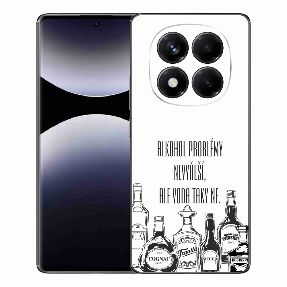 Gélový kryt mmCase na Xiaomi Redmi Note 14 Pro - vtipný text biele pozadie