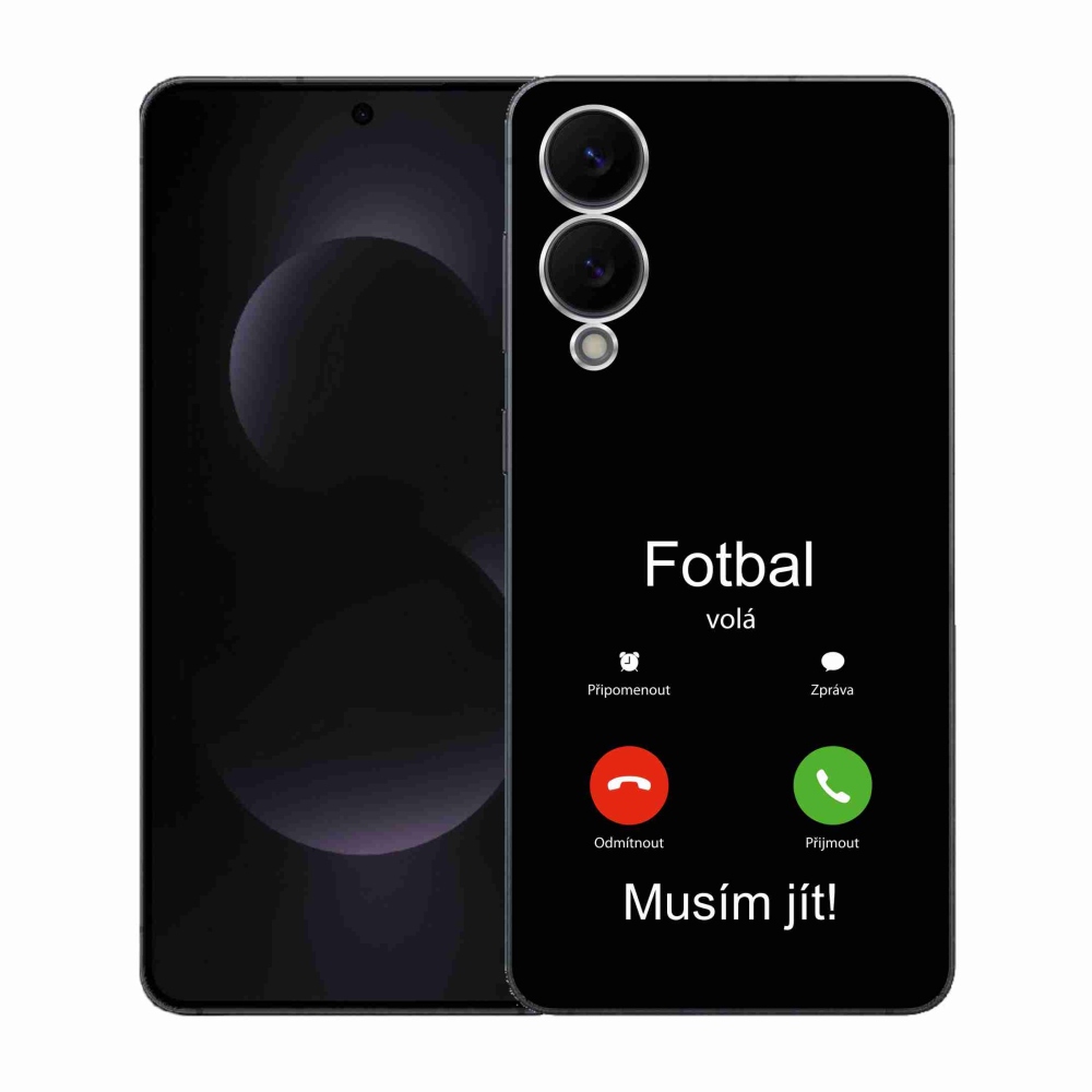 Gélový kryt mmCase na Samsung Galaxy S25 Edge - futbal volá čierne pozadie