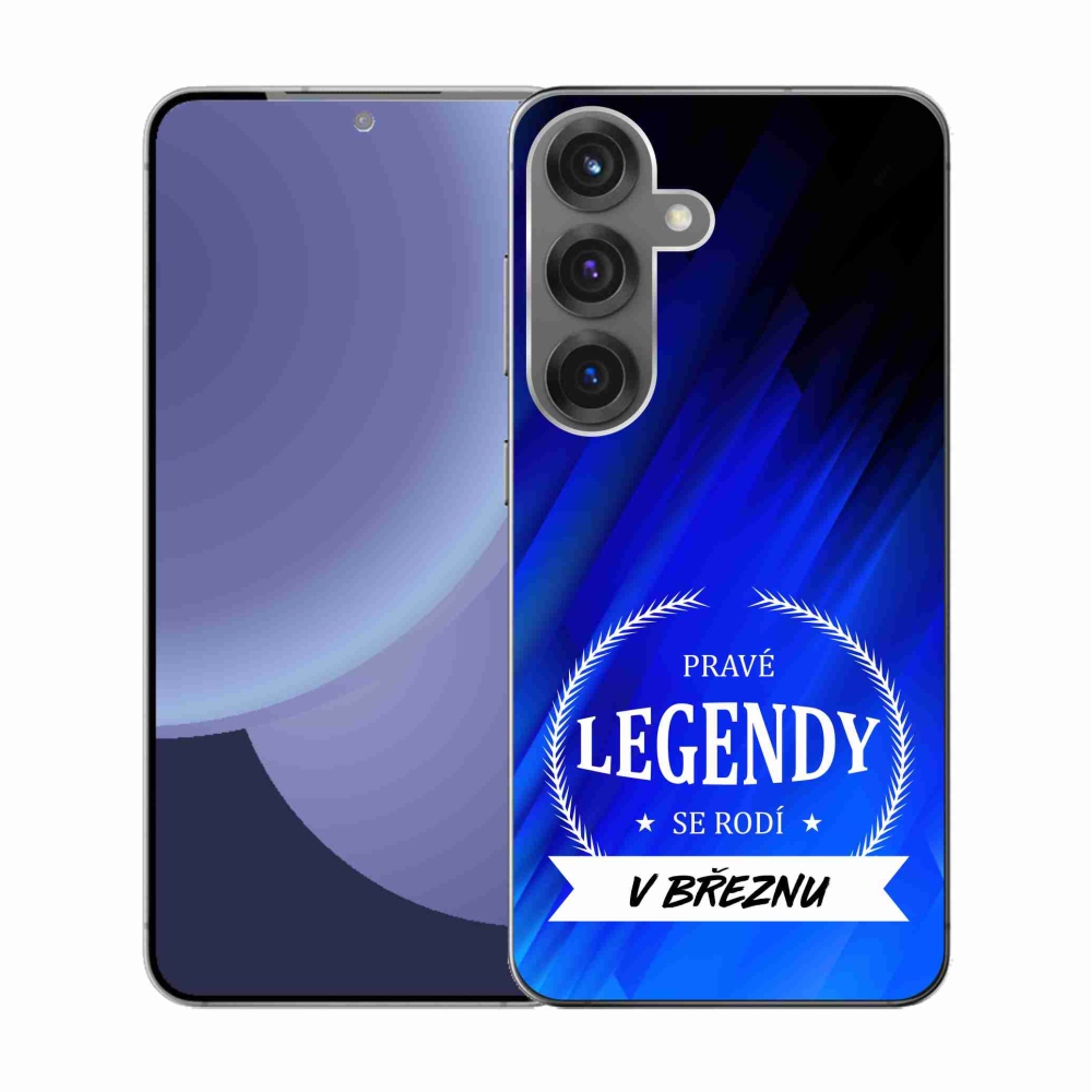 Gélový kryt mmCase na Samsung Galaxy S25 - legendy v marci modré pozadie