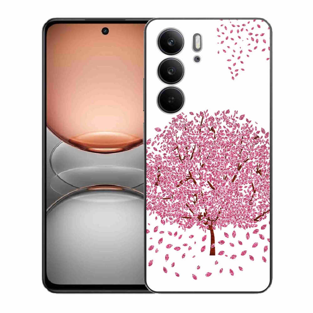 Gélový kryt mmCase na Realme C75 - kreslený strom s listami