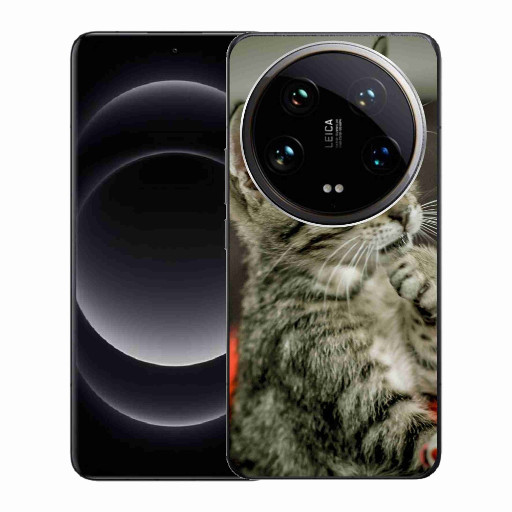 Gélový kryt mmCase na Xiaomi 14 Ultra - roztomilá mačka
