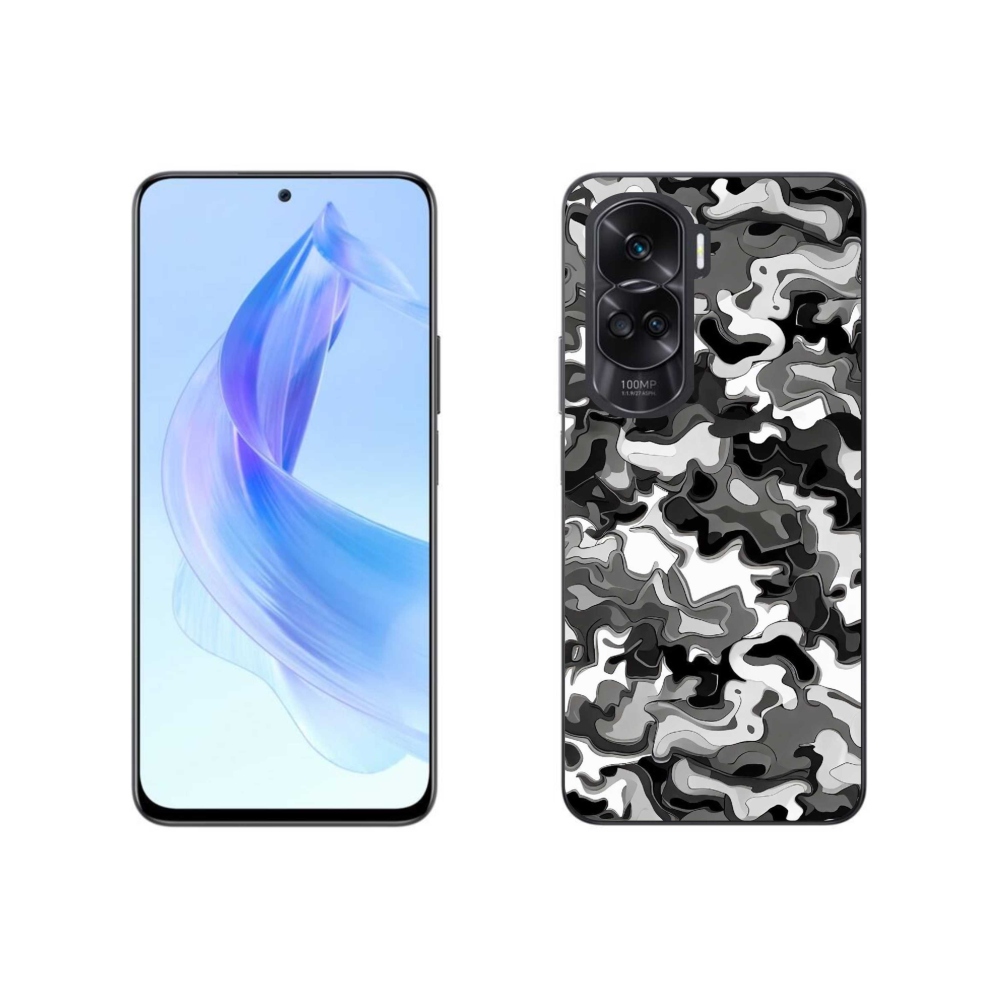 Gélový kryt mmCase na Honor 90 Lite - maskáčový vzor 3