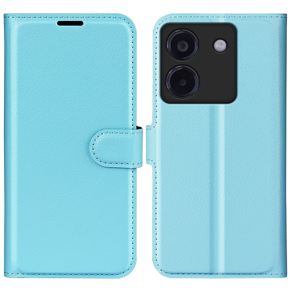 Litchi knižkové puzdro na Xiaomi Poco M7 Pro 5G - modré