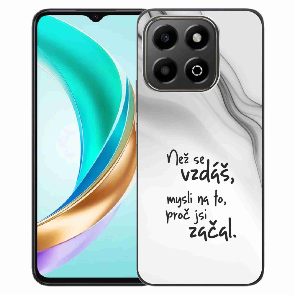 Gélový kryt mmCase na Honor X6b - citát 2 biele pozadie