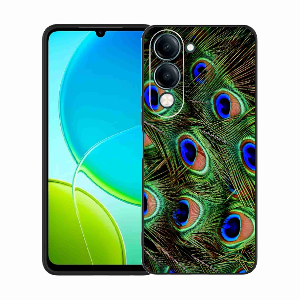 Gélový kryt mmCase na Vivo Y29s 5G - pávie perie