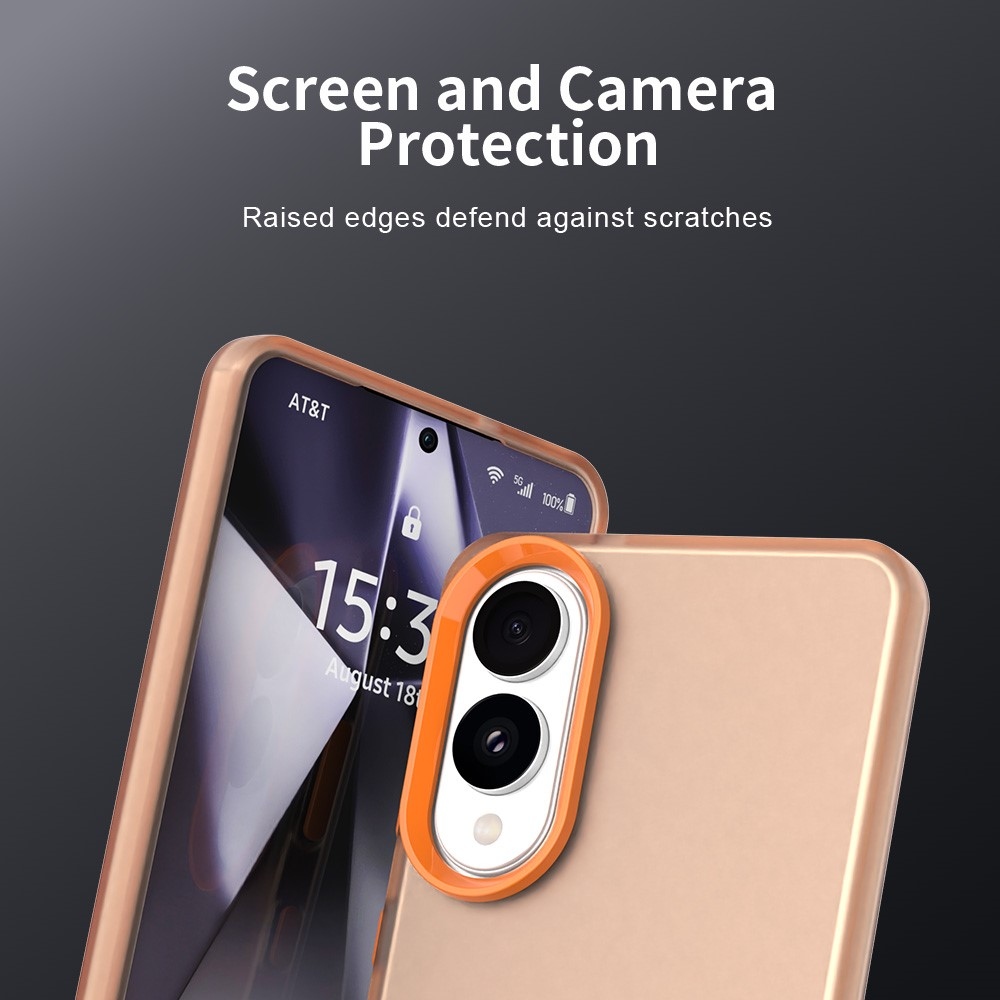 Candys matný gélový obal na Samsung Galaxy S25 Edge - oranžový